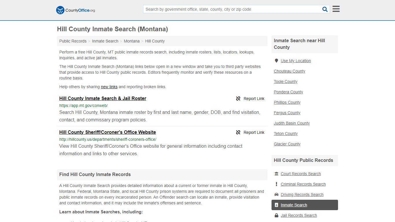 Inmate Search - Hill County, MT (Inmate Rosters & Locators)